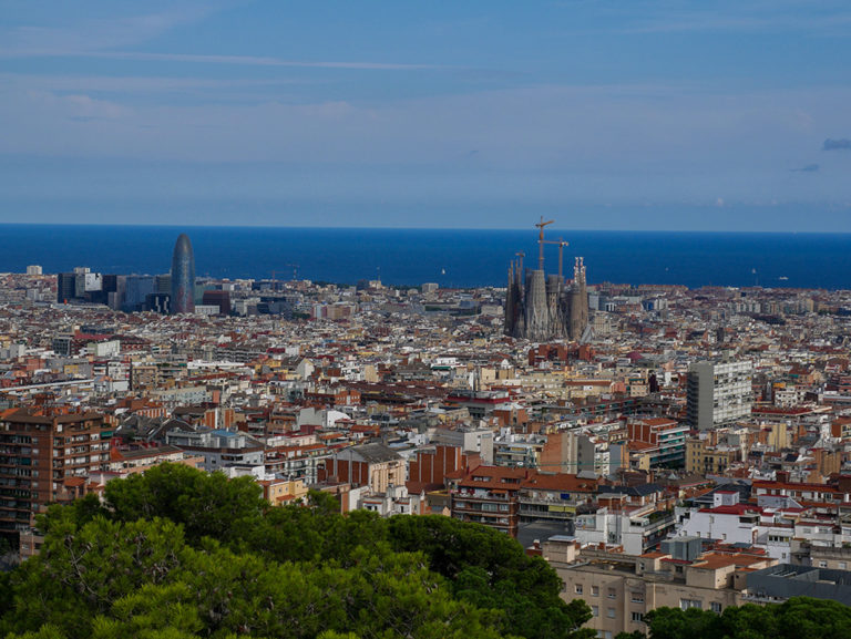 Park Guel-Uebersicht ueber Barcelona